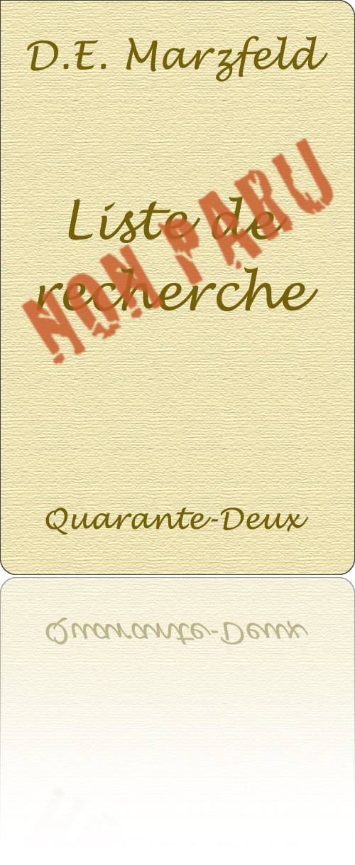 simulacre de couverture non illustrée symbolisant un livre non paru…