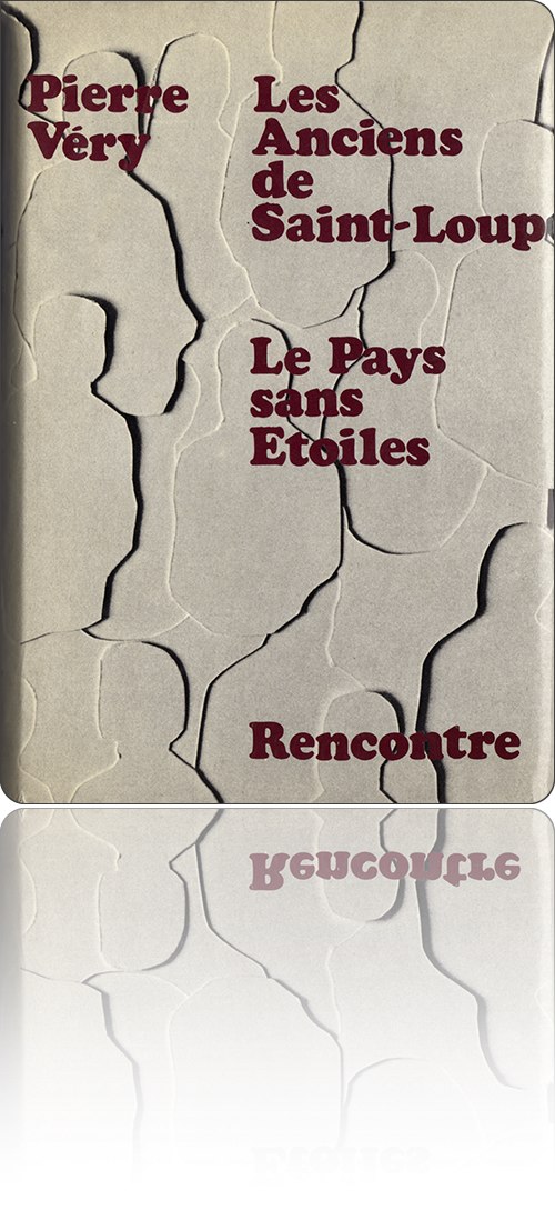 jaquette dans les tons de gris présentant une mosaïque de silhouettes en buste découpées dans du papier