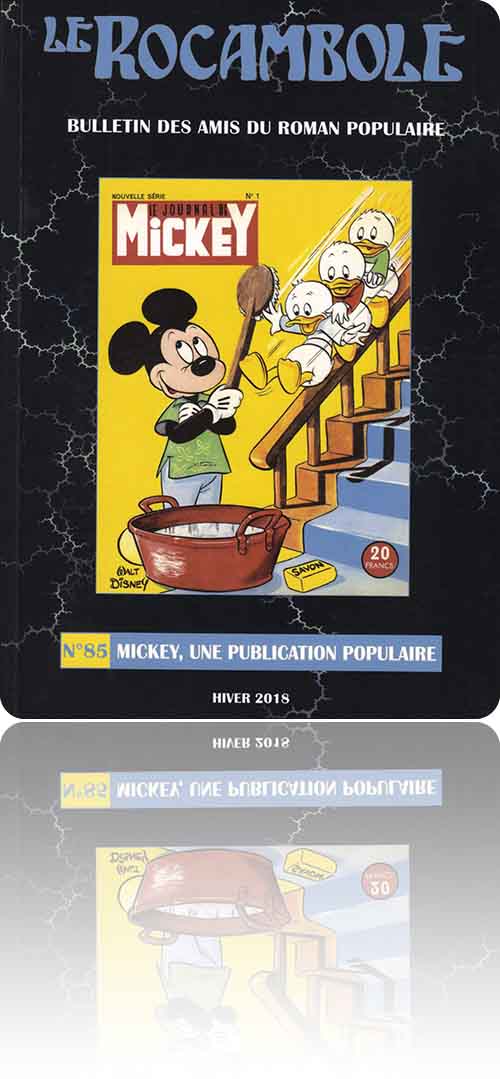 couverture sur fond jaune représentant Riri, Fifi et Loulou dévalant la rampe de l'escalier vers la bassine qu'a préparée Mickey à leur insu dans l'intention de les laver