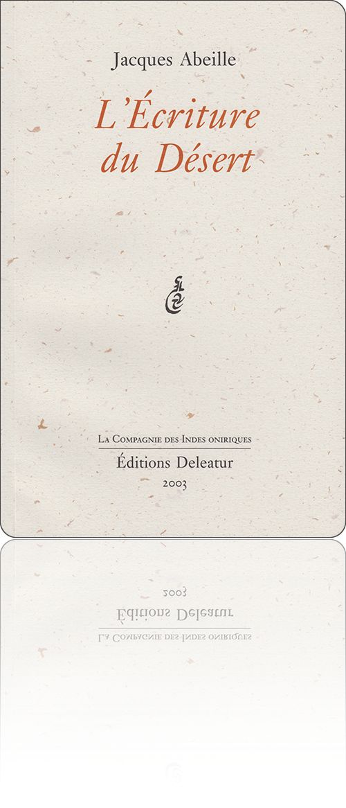 couverture présentant un idéogramme de l'écriture du désert signifiant qu'un homme est en posture d'attention ou de désir