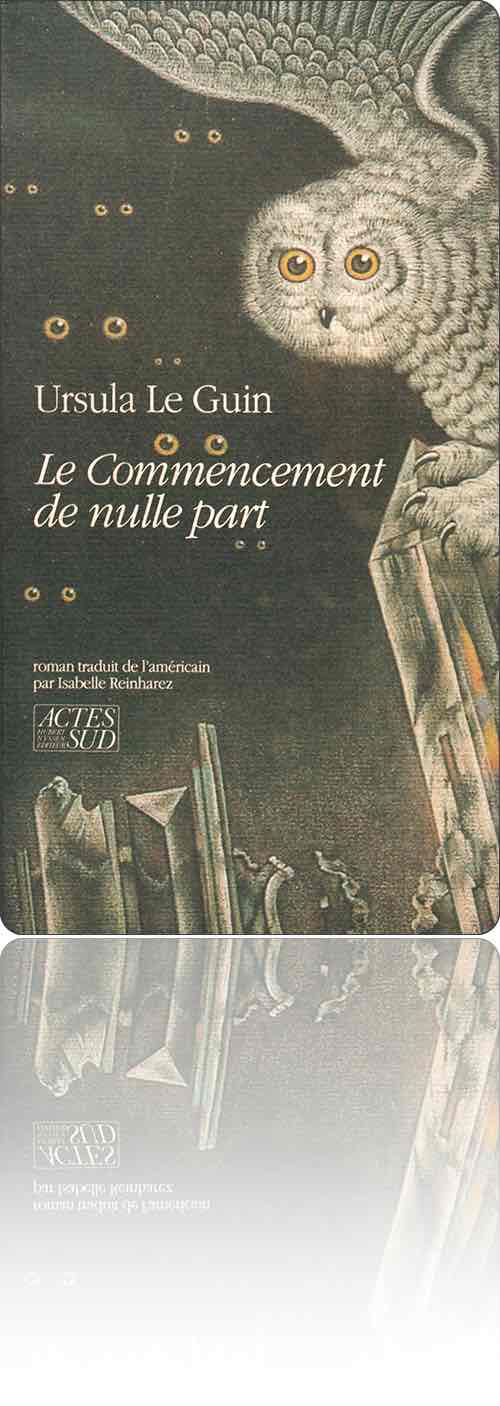 couverture dans les tons de vert représentant une chouette harfang qui prend son envol sur un reste de clôture