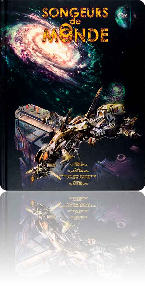 couverture dans les tons stellaires représentant une navette spatiale insectoïde qui quitte son vaisseau pour s'atteler à l'exploration d'une galaxie