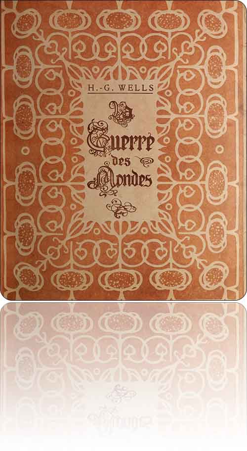 couverture non figurative présentant en réserve un motif peut-être floral sur fond marron