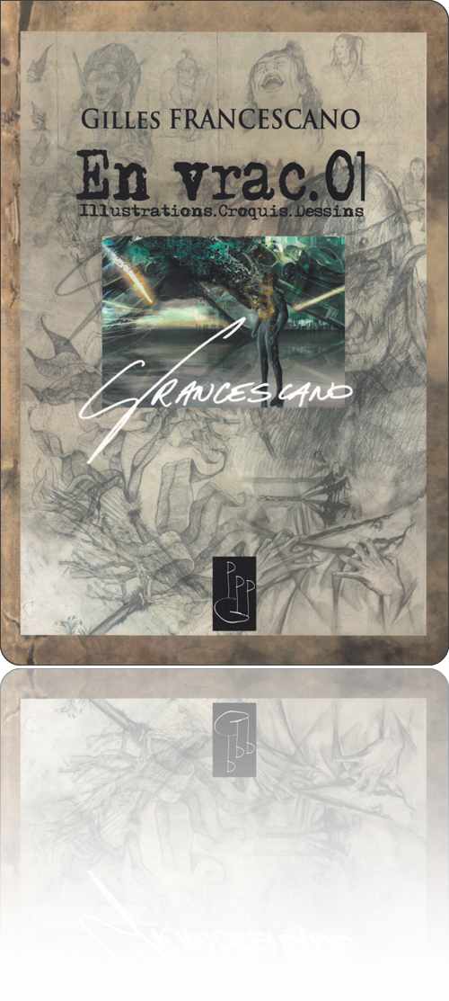 couverture présentant un collage de deux illustrations superposées : un méchant barbare casqué sous un humanoïde de la poitrine duquel sortent des myriades d'oiseaux