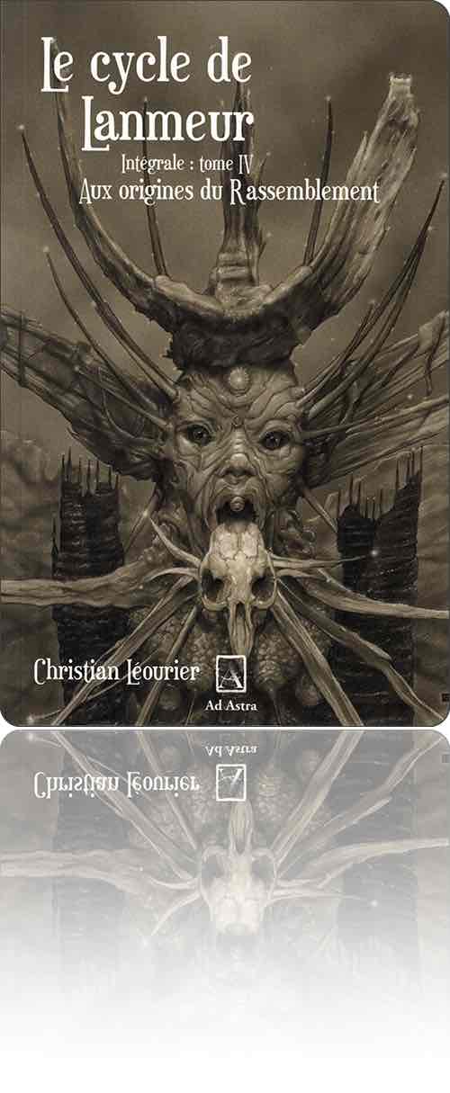 couverture dans les tons sépia représentant un totem de chair