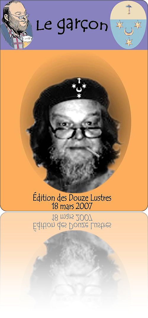 couverture présentant la photographie de la tête d'Alain le Bussy avec béret façon Che Guevara, les lunettes de lecture au bout du nez et le cigarillo aux lèvres