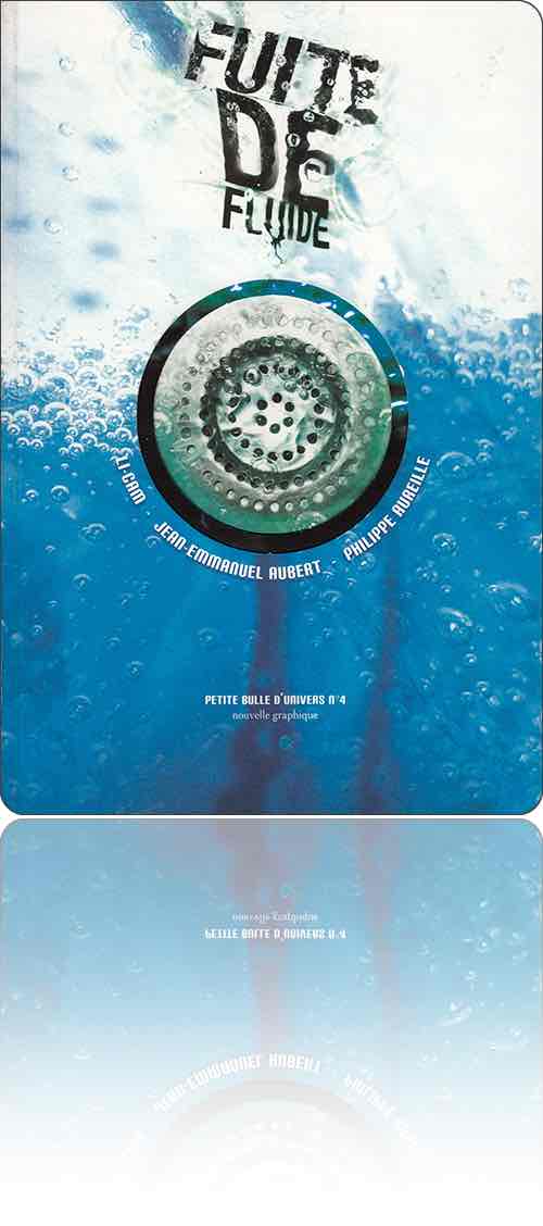 couverture dans les tons de bleu présentant la photographie d'un siphon de baignoire en pleine action