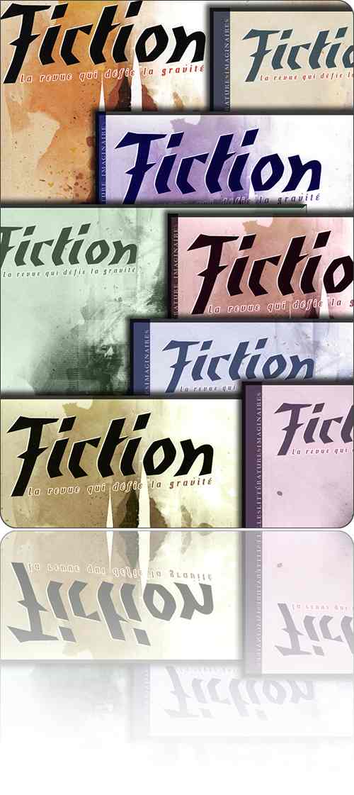 simulacre de couverture composite symbolisant un groupe de livres…