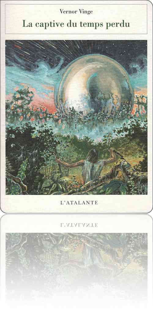 couverture représentant une femme qui s'approche d'une grosse bulle métallique posée dans la végétation luxuriante