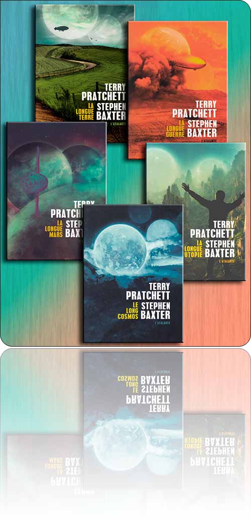 simulacre de couverture composite symbolisant un groupe de livres…