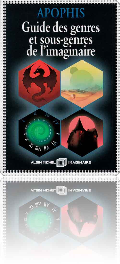 couverture sous forme de mosaïque d'hexagones représentant chacun un des sous-genres de l'Imaginaire