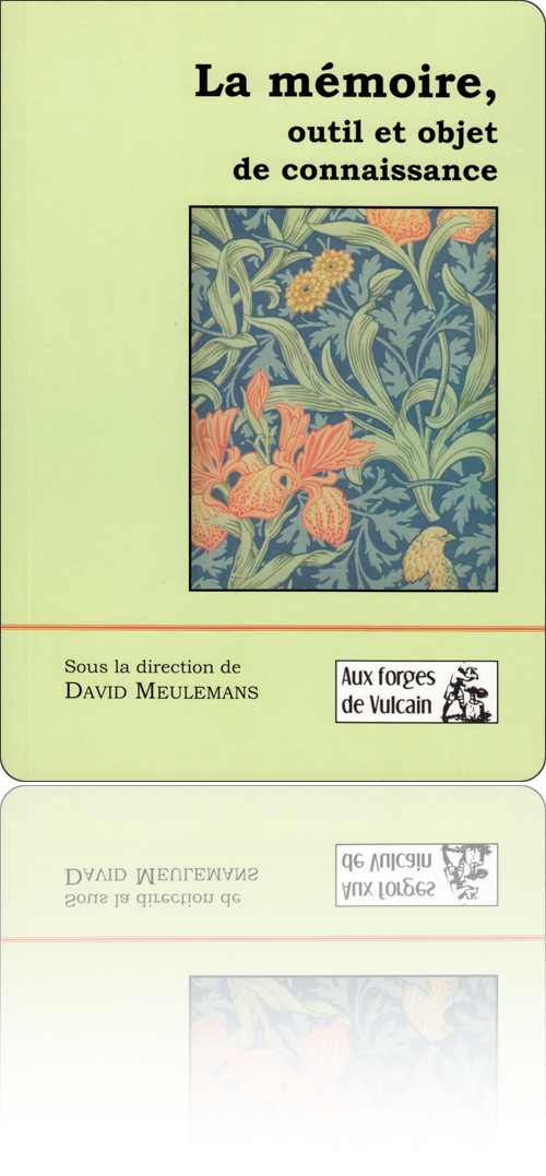 couverture reprenant le décor floral (iris) d'un papier peint de la fin du dix-neuvième siècle