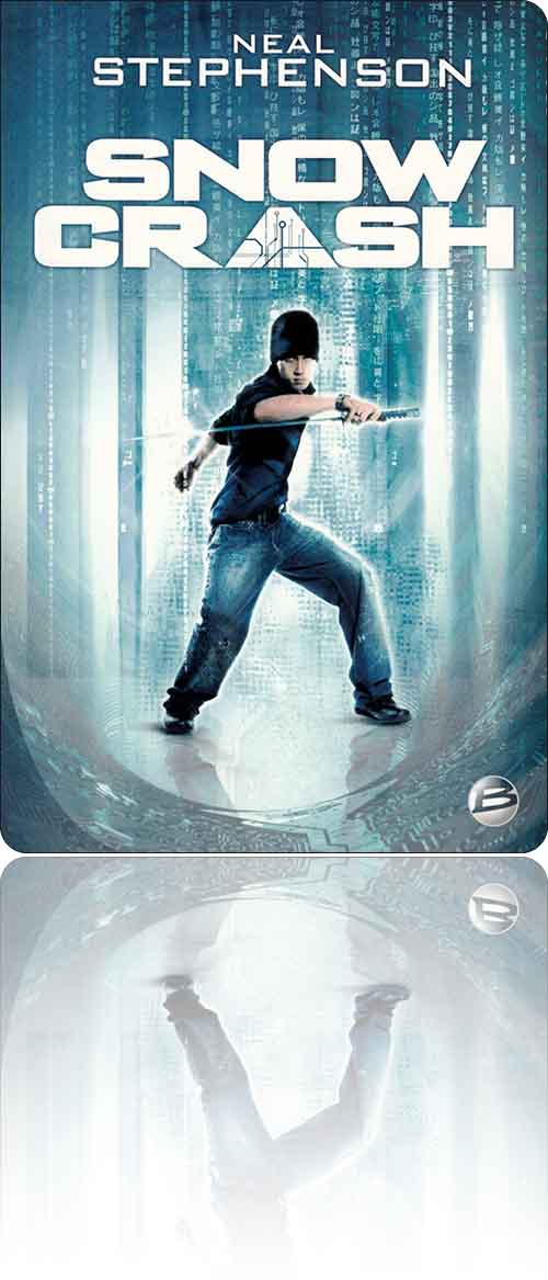 couverture sur fond numérique turquoise représentant un combattant de rue maniant le sabre