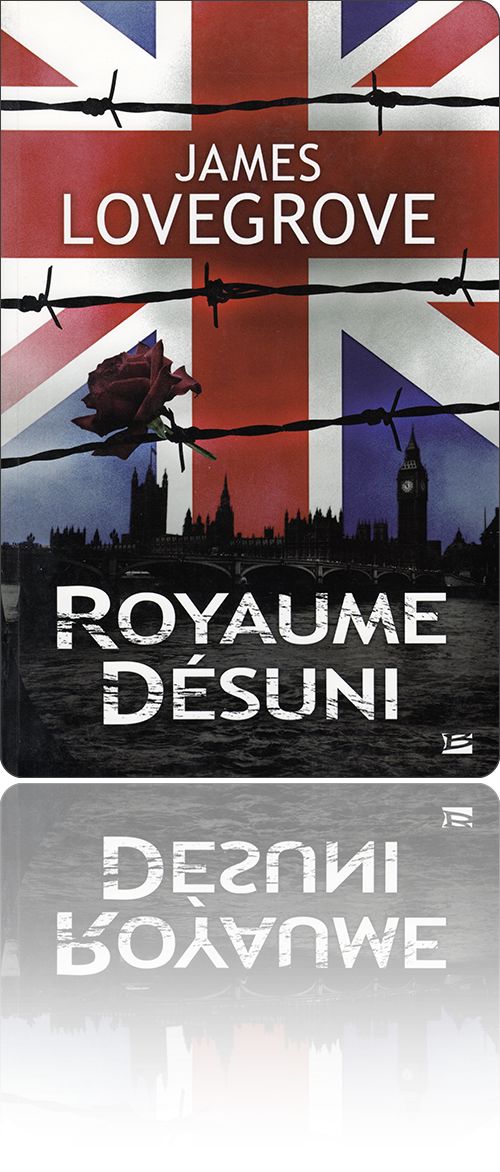 couverture représentant la ville de Londres derrière des barbelés et sur fond de drapeau britannique