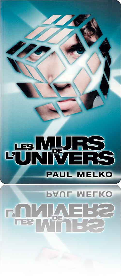 couverture dans les tons de bleu présentant la photographie du visage d'un homme fragmenté dans les carrés d'un cube de Rubik