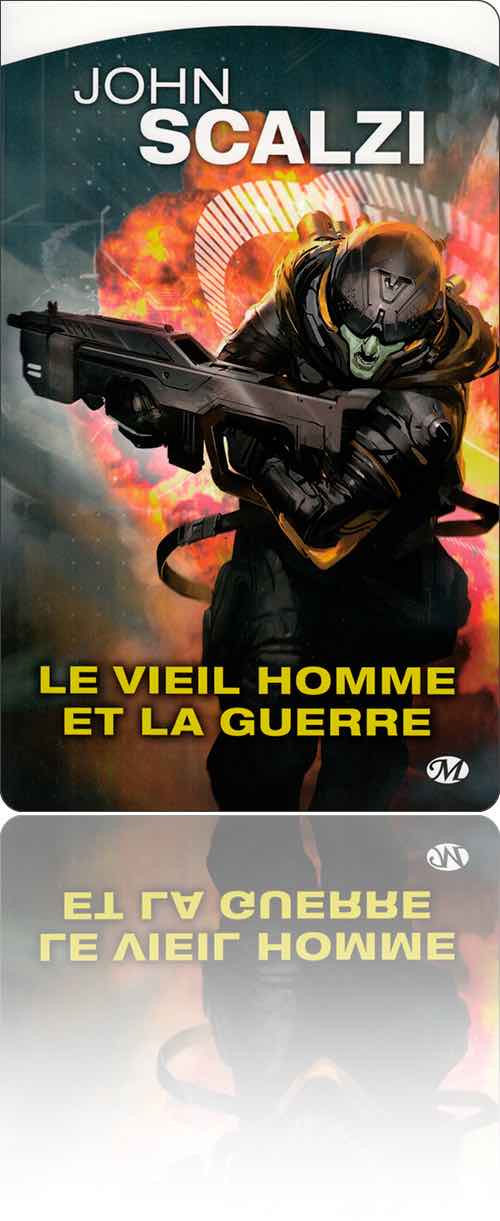 couverture représentant un soldat gaucher du futur qui sème le feu derrière lui