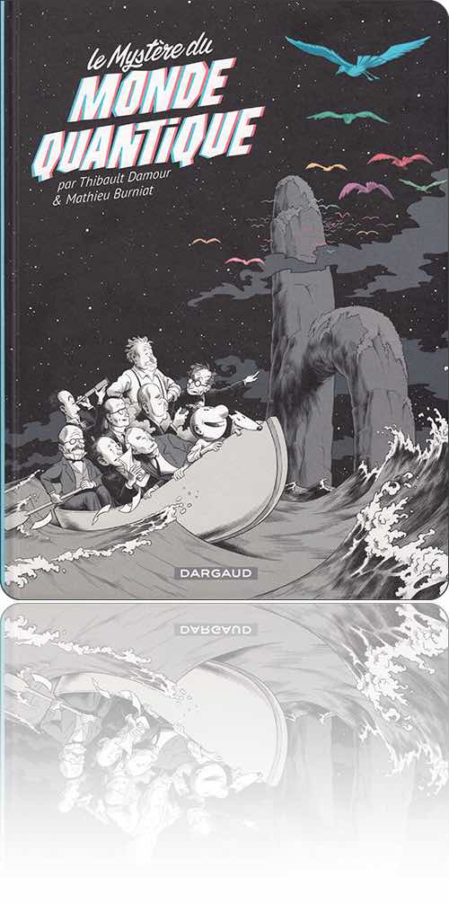 couverture dans les tons pastel représentant un canot de sauvetage qui s'approche de la constante de Planck