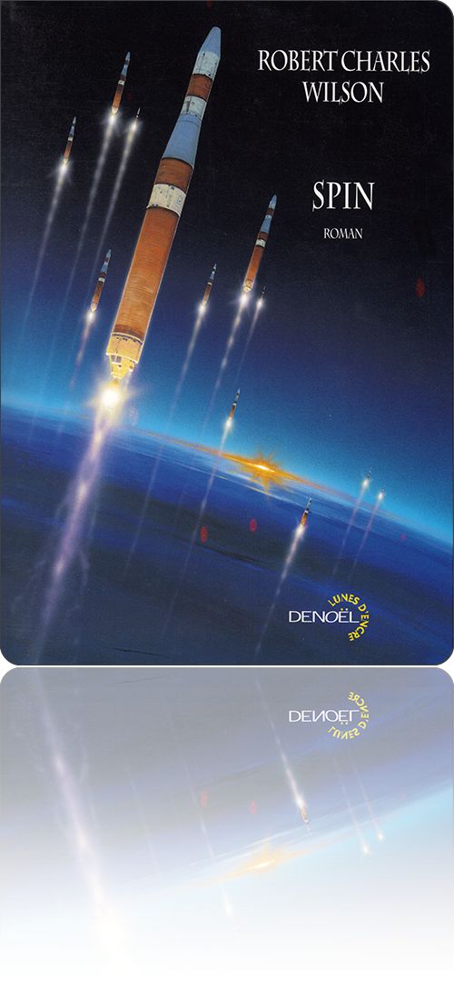 couverture représentant un ensemble de fusées qui s'élancent dans l'espace alors que le Soleil pointe à l'horizon