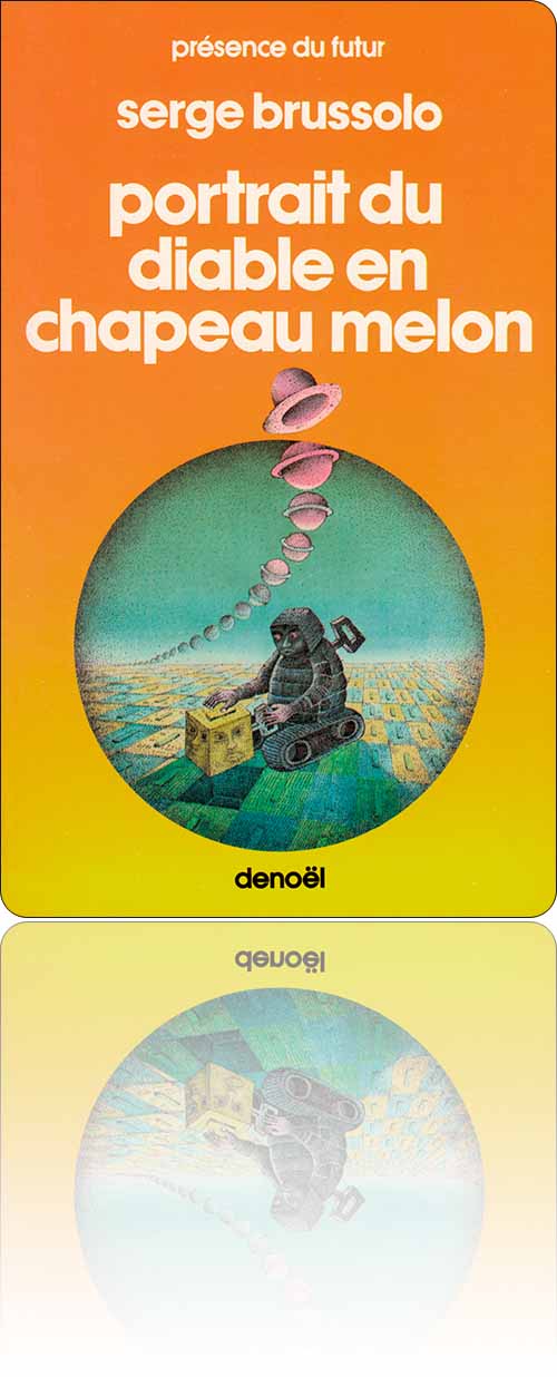 couverture dans les tons de vert représentant un robot à remontoir et sur chenillettes qui vient de sortir un pavé humain du sol pour le réactiver