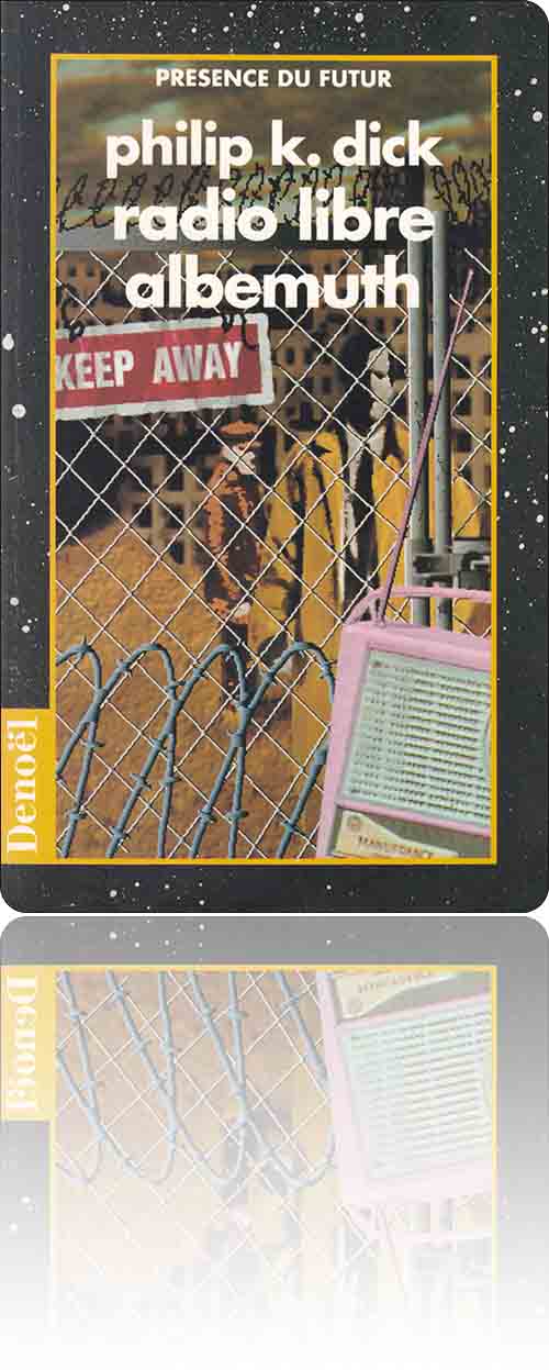 couverture dans les tons de sienne représentant un poste de radio rose posé devant le grillage qui l'isole de la réalité