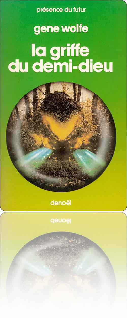 couverture sur fond vert représentant un truc bizarre qui atterrit en forêt