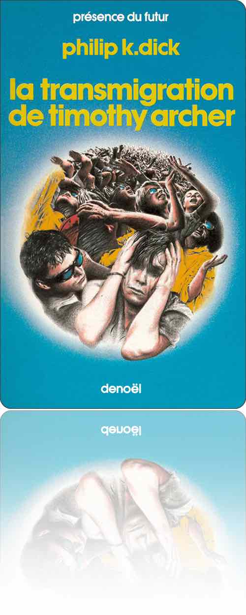 couverture sur fond bleu représentant une foule en délire accablée par le soleil