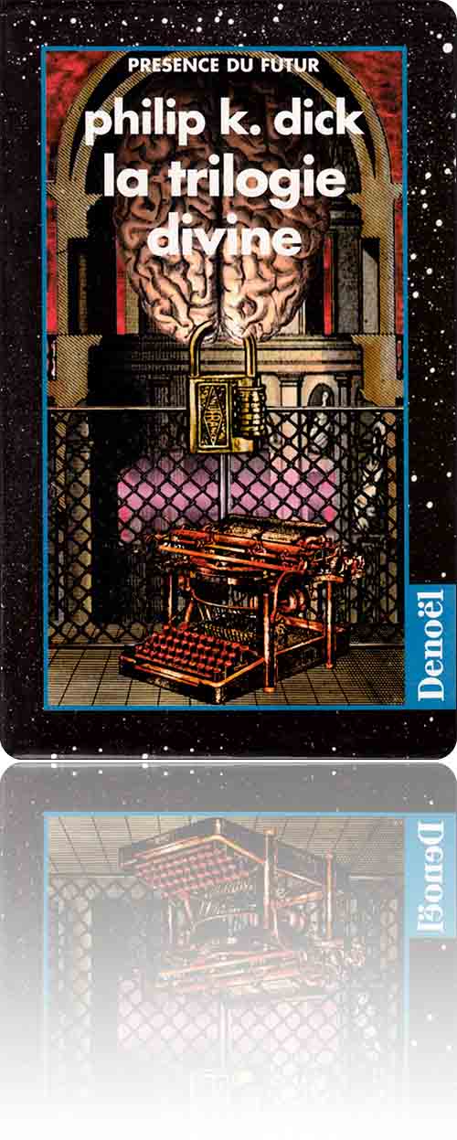 couverture dans les tons de sienne représentant un œil au cœur du labyrinthe qui regarde passer un poisson