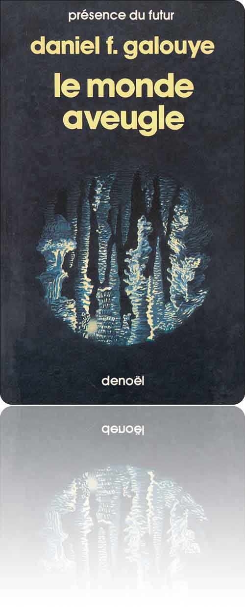 couverture dans les tons de bleu représentant une forêt de stalactites et de stalagmites végétales