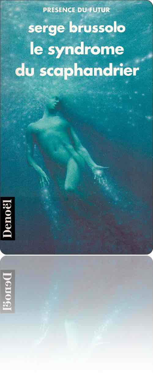 couverture dans les tons turquoise représentant un jeune homme nu qui sème des étoiles dans les eaux profondes où il est plongé