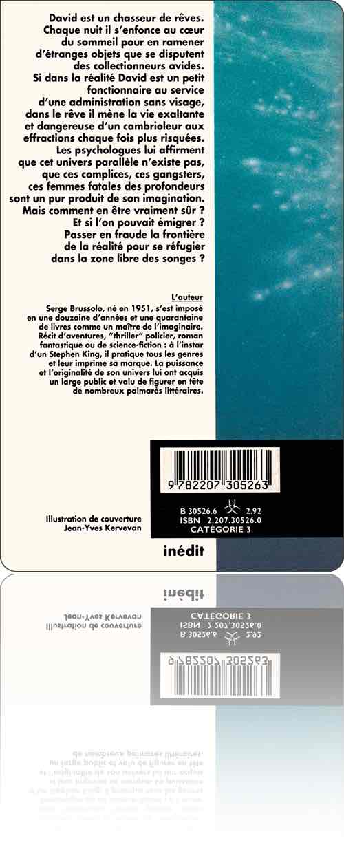couverture dans les tons turquoise représentant un jeune homme nu qui sème des étoiles dans les eaux profondes où il est plongé