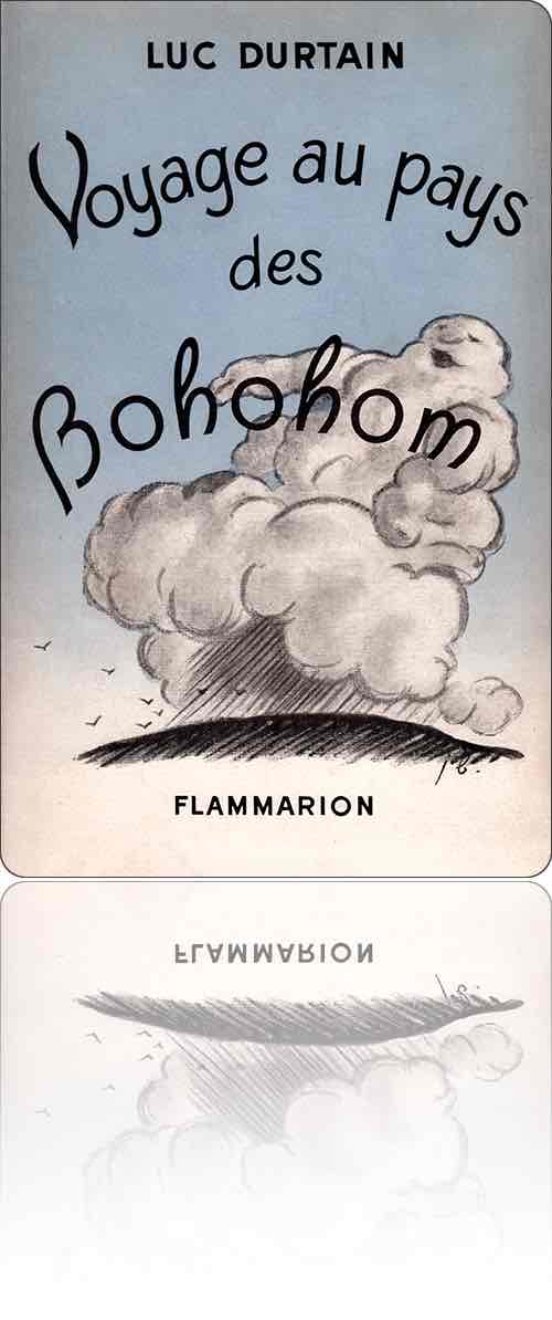 couverture dans les tons de bleu et de blanc représentant un homme fait de nuages et qui pleut sur le monde