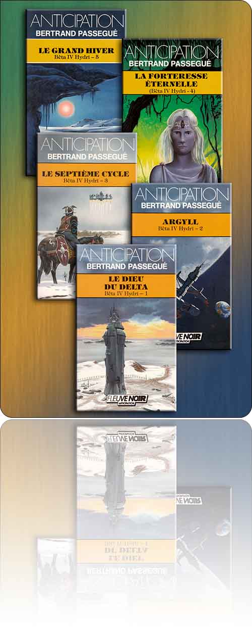 simulacre de couverture composite symbolisant un groupe de livres…