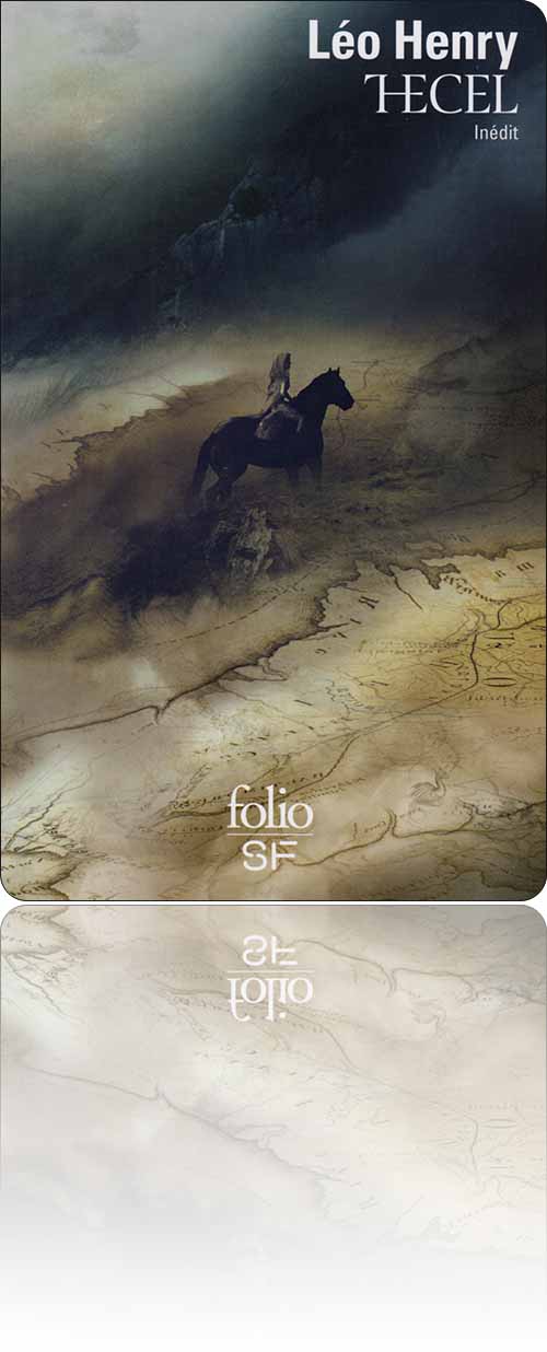 couverture dans les tons d'orage représentant une femme à cheval qui se déplace sur la carte et le territoire