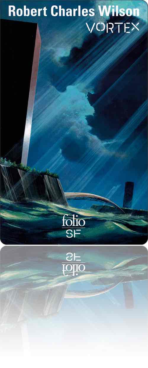 couverture représentant quelques monolithes noirs juchés sur les petites îles d'un archipel artificiel interconnecté par des ponts et frappé par les rayons obliques du soleil