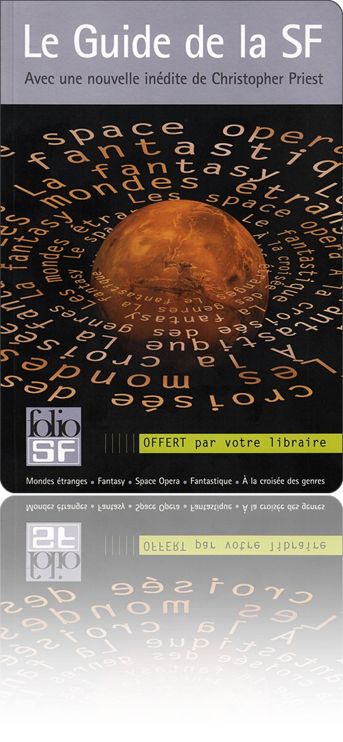 couverture présentant la photographie composite de la planète Vénus entourée d'un anneau typographique qui décline le nom de tous les genres littéraires de l'Imaginaire