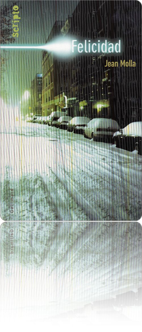 couverture dans les tons de vert présentant la photographie tramée d'une rue sous la neige