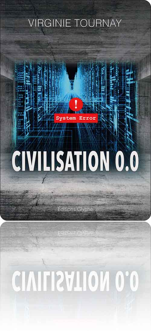 couverture dans les tons de bleu représentant une enfilade de baies dans une salle informatique solarisée