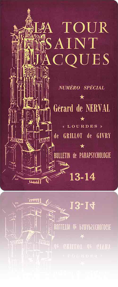 couverture représentant la Tour Saint-Jacques en réserve (blanc sur fond violet)