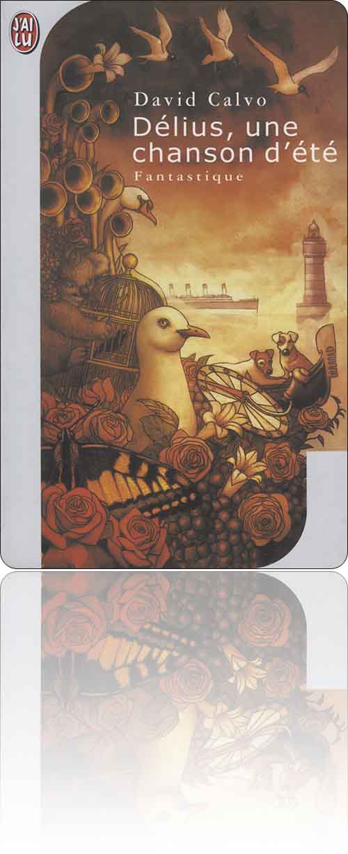 couverture dans les tons orange représentant un bouquet printanier de fleurs et d'animaux plaisants en bordure du port et de son phare