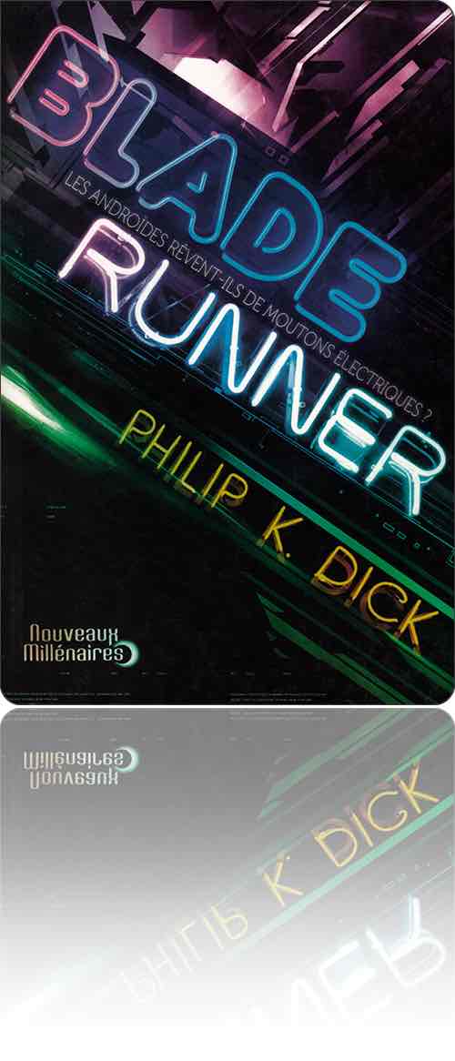 couverture non figurative dans les tons sombres suggérant l'ambiance électrique d'une cité du futur