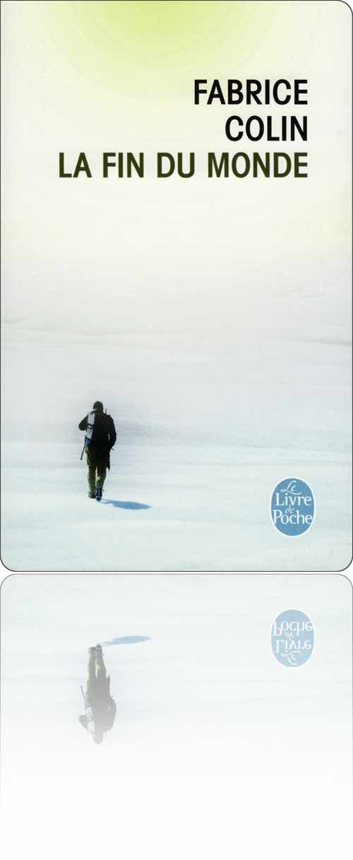 couverture représentant un homme sac au dos qui marche seul sur une étendue blanche qui rejoint le ciel et qui s'étend à l'infini
