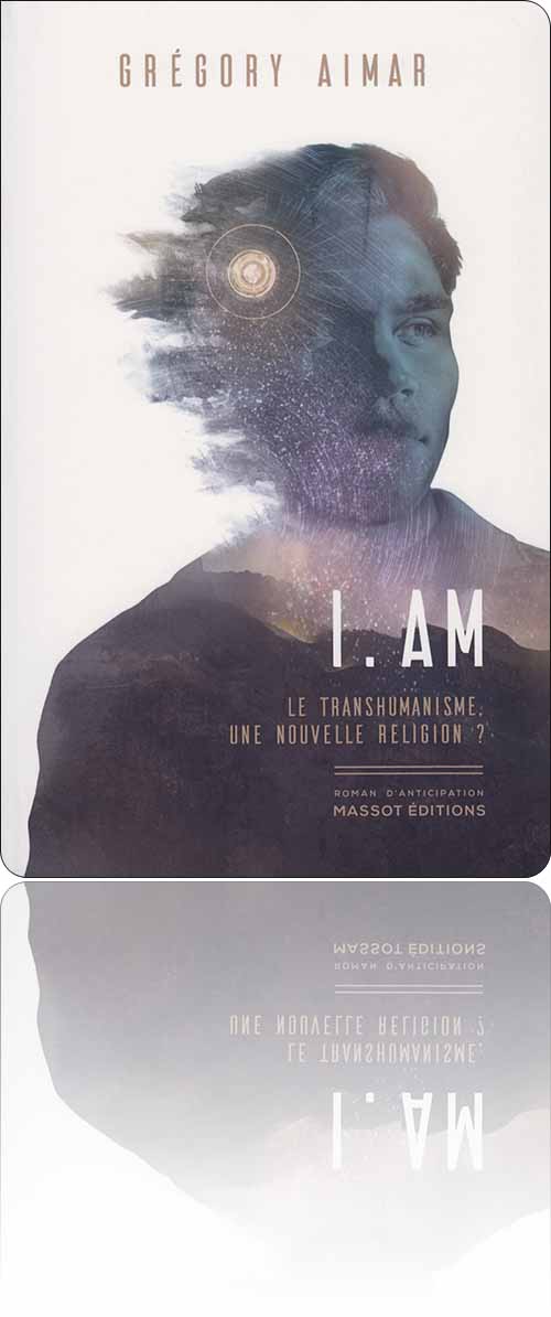 couverture dans les tons de violet représentant le visage d'un homme en phase de numérisation