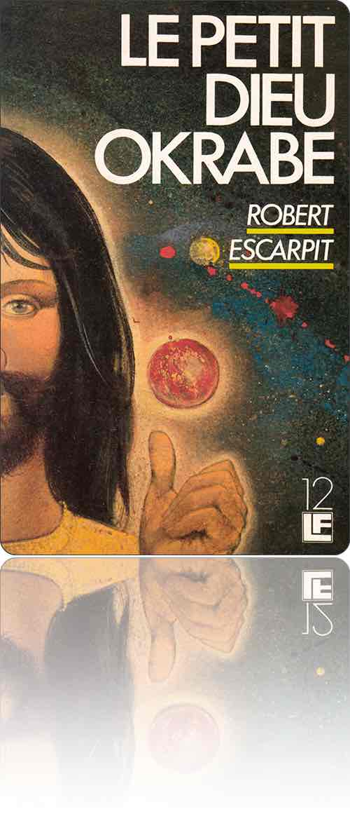 couverture représentant la moitié d'un christ qui nous montre du pouce qu'il vient des étoiles