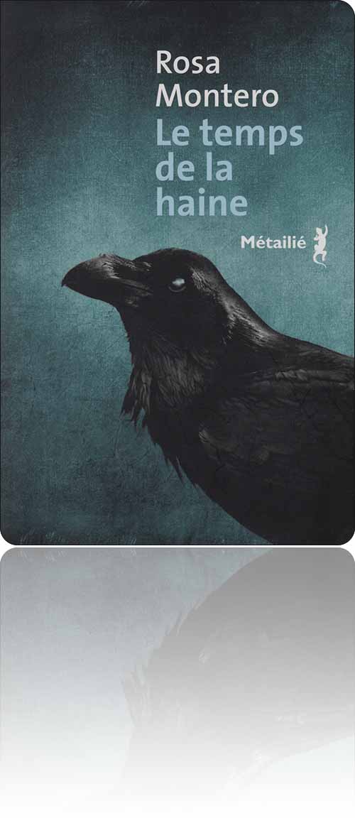 couverture sur fond bleu présentant la photographie d'un corbeau dans toute sa noirceur