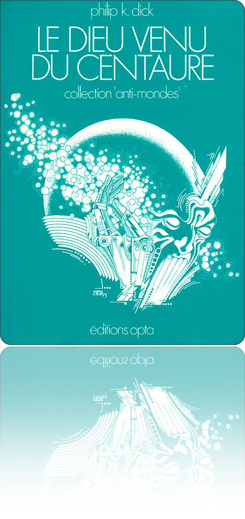 couverture dans les tons de bleu représentant la tête d'un mutant à gros cerveau aux prises avec ses multiples pensées acérées