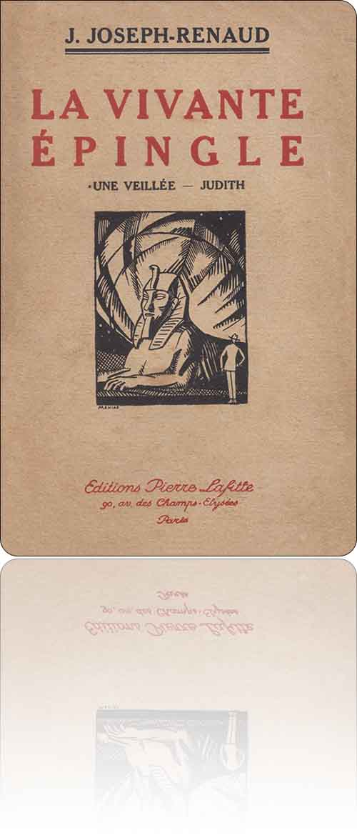 couverture en noir et blanc représentant un personnage au pied d'un sphinx