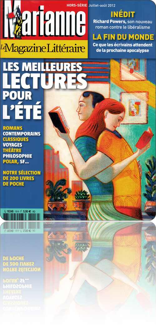 couverture représentant un couple enlacé, l'un lisant sur l'épaule de l'autre