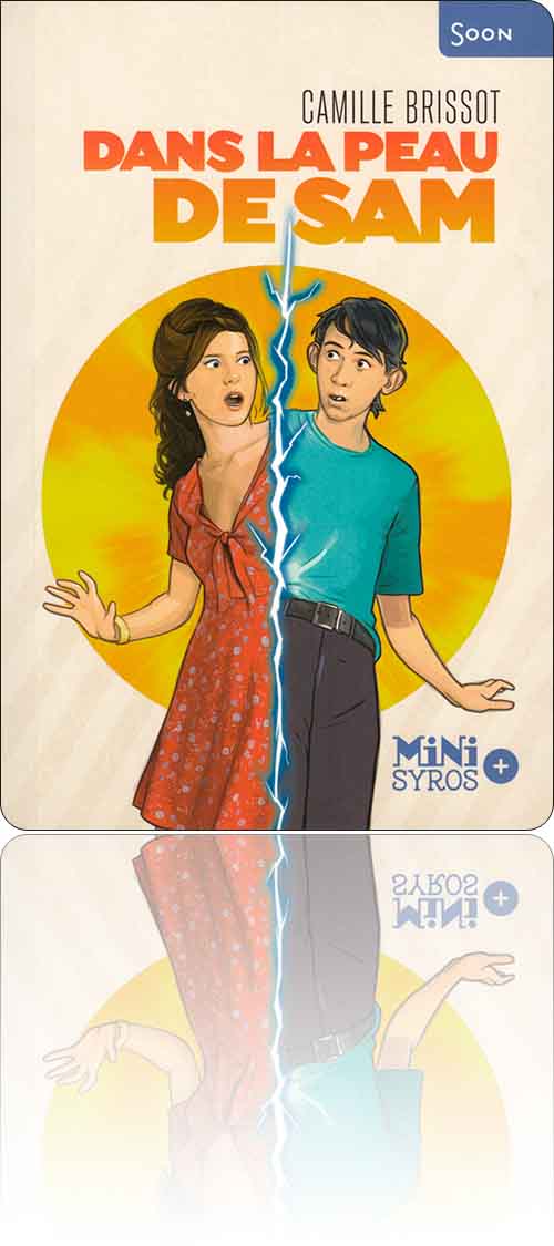 couverture représentant un couple d'adolescents séparés par un éclair