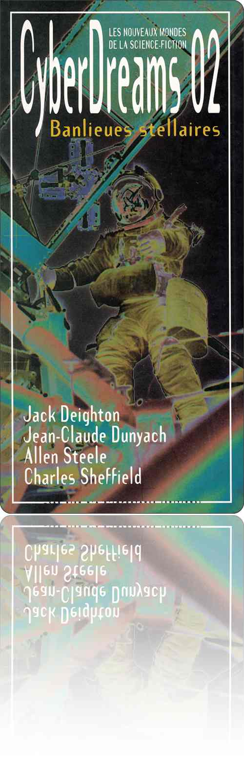 couverture dans les tons de vert et de jaune présentant la photographie solarisée d'un astronaute au travail lors d'une sortie dans l'espace