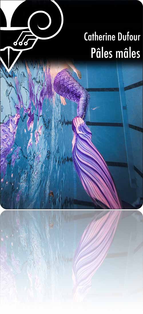 couverture dans les tons de bleu représentant la queue mauve d'une sirène